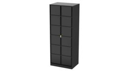 Ready Assembled 2 U Metro 2 Door Wardrobe (Ready Assembled) in True Black - Size: Large - thumbnail 2