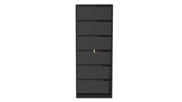 Ready Assembled 2 U Metro 2 Door Wardrobe (Ready Assembled) in True Black - Size: Large - thumbnail 1