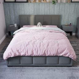 Home Discount Vida Designs Vanita Bed Frame Linen Fabric UKFR Storage Furniture in Dark Grey - Size: King - thumbnail 4