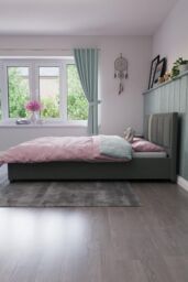 Home Discount Vida Designs Vanita Bed Frame Linen Fabric UKFR Storage Furniture in Dark Grey - Size: King - thumbnail 5