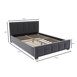 Home Discount Vida Designs Vanita Bed Frame Linen Fabric UKFR Storage Furniture in Dark Grey - Size: King - thumbnail 3