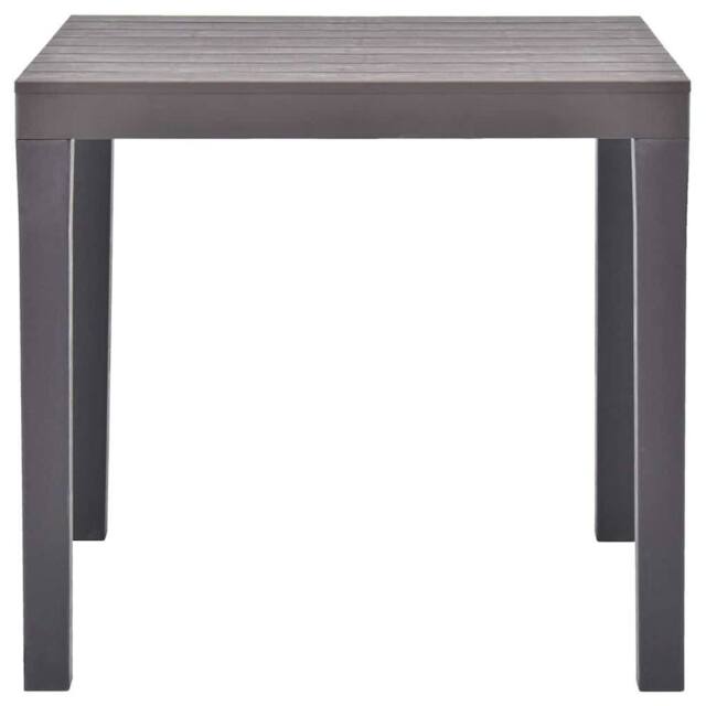 Berkfield Home Garden Table Mocca 78x78x72 cm Plastic in Grey - Size: 78 x 78 x 72 cm - image 1