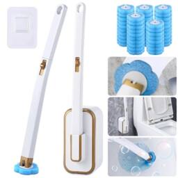 SPETLEK Disposable Toilet Brush & Holder Set Toilet Bowl Cleaning System in White - thumbnail 1