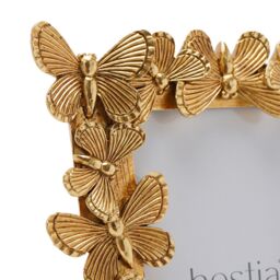"Hestia Butterfly Design Resin Photo Frame 4"" x 6"" in Gold" - thumbnail 3