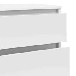 Berkfield Home Drawer Cabinet White 60x36x103 cm Engineered Wood - Size: 60 x 36 x 103 cm - thumbnail 8