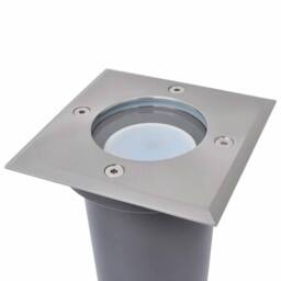 Berkfield Home Outdoor LED Ground Lights 3 pcs Square in Silver - thumbnail 3