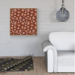 Warren Reed - Designer Gingerbread Cookies Framed Canvas in Light Brown - Size: w40 inch x h40 inch - thumbnail 2