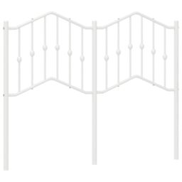Berkfield Home Metal Headboard White 120 cm in Black - thumbnail 2