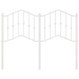 Berkfield Home Metal Headboard White 120 cm in Black - thumbnail 3