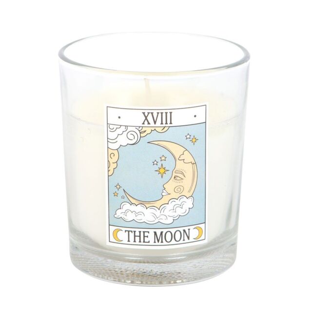 Something Different The Moon Vanilla Vintage Tarot Scented Candle in Teal - image 1