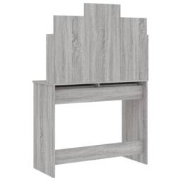 Berkfield Home Beautiful Dressing Table with Mirror Grey Sonoma 96x39x142 cm - Size: 96 x 39 x 142 cm - thumbnail 7