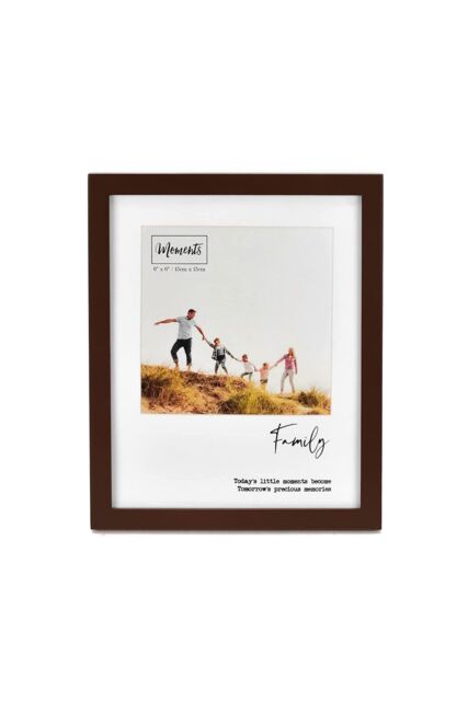 "Widdop Moments Wooden Brown Photo Frame 6 x 4"" - Family" - image 1
