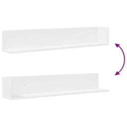 Berkfield Home Decorative Wall Shelves 2 pcs White 100x16.5x16.5 cm Engineered Wood - thumbnail 8