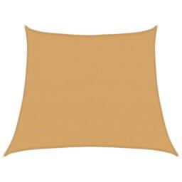 Berkfield Home Sunshade Sail 160 g/m¬≤ Trapezium Light Grey 3/4x3 m HDPE in Tan - thumbnail 2