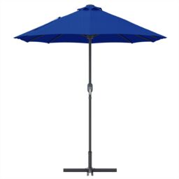 Berkfield Home Garden Parasol Blue 380 x 196 x 235 cm Powder-coated steel - thumbnail 6