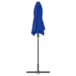Berkfield Home Garden Parasol Blue 380 x 196 x 235 cm Powder-coated steel - thumbnail 7
