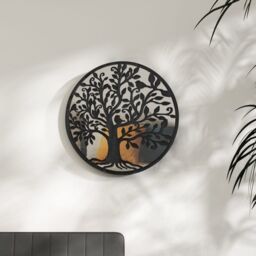 Berkfield Home Mirror Black 40x2.5 cm Iron Round for Indoor Use - thumbnail 1