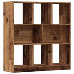 Berkfield Home Book Cabinet Old Wood 97.5x29.5x100 cm Engineered Wood in Brown - thumbnail 1
