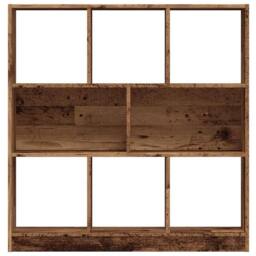 Berkfield Home Book Cabinet Old Wood 97.5x29.5x100 cm Engineered Wood in Brown - thumbnail 5