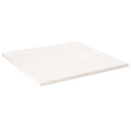 Berkfield Home Table Top White 70x70x2.5 cm Solid Wood Pine Square - thumbnail 1