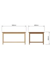 FWStyle Large Natural Oak Painted Oak Storage Coffee Table in Brown - thumbnail 4