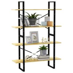 Berkfield Home Decorative 4-Tier Book Cabinet 100x30x140 cm Solid Pine Wood in Brown - Size: 100 x 30 x 140 cm - thumbnail 4