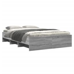 Berkfield Home Bed Frame without Mattress Grey Sonoma 120x200 cm Engineered Wood - Size: Small Double - thumbnail 3