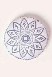 Homescapes Luxury Waterproof Henna Round Grey Outdoor Cushion 40 cm, Set of 2 - Size: 40 cm x 40 cm - thumbnail 2