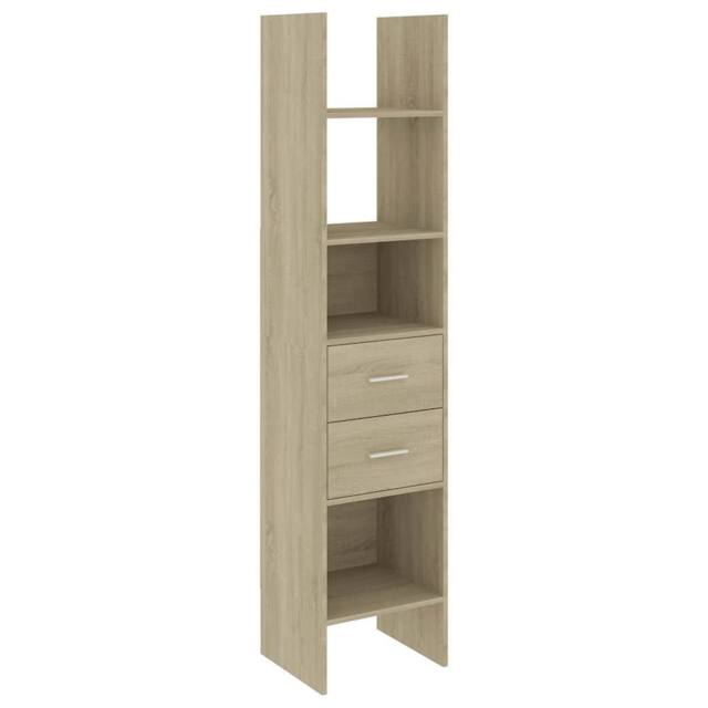 Berkfield Home Book Cabinet Sonoma Oak 40x35x180 cm Engineered Wood in Light Tan - Size: 40 x 35 x 180 cm - image 1
