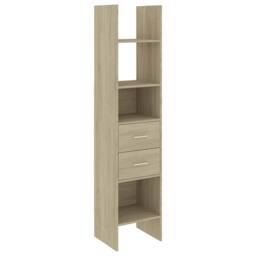 Berkfield Home Book Cabinet Sonoma Oak 40x35x180 cm Engineered Wood in Light Tan - Size: 40 x 35 x 180 cm - thumbnail 1