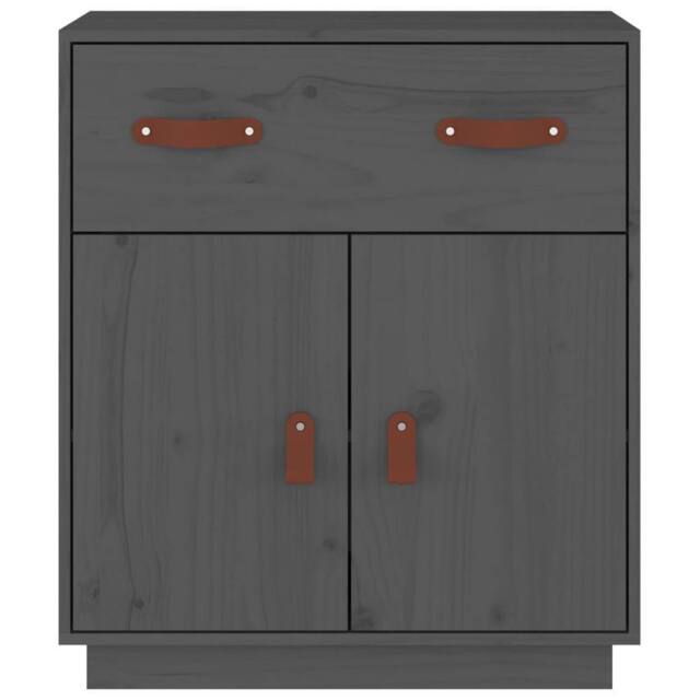 Berkfield Home Sideboard Grey 65.5x40x75 cm Solid Wood Pine - image 1