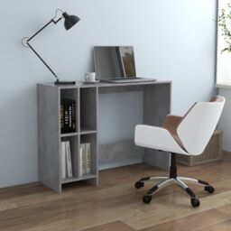 Berkfield Home Notebook Desk Concrete Grey 102.5x35x75 cm Engineered Wood - thumbnail 1