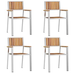 Berkfield Home 5 Piece Garden Dining Set Solid Wood Acacia in Brown - thumbnail 6