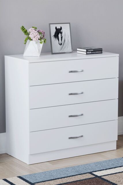 Home Discount Vida Designs Riano 4 Drawer Chest of Drawers Storage in White - image 1