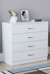 Home Discount Vida Designs Riano 4 Drawer Chest of Drawers Storage in White - thumbnail 1