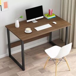 VOGREX Computer Desk Laptop Pc Study Table Home Office Desk Furniture Workstation Table in Brown - Size: 100 cm x 80 cm - thumbnail 5