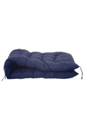 Living and Home 160x50cm Dark Blue Outdoor Sun Lounger Cushion with Slip-Over Back & Side Tie Straps - Size: 160x50 cm - thumbnail 4