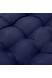 Living and Home 160x50cm Dark Blue Outdoor Sun Lounger Cushion with Slip-Over Back & Side Tie Straps - Size: 160x50 cm - thumbnail 7