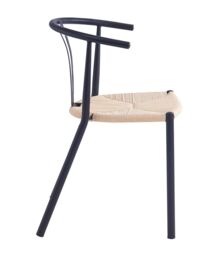 Nordlys Set of 2 Industrial Metal Dining Room Chairs in Black - thumbnail 8