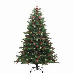 Berkfield Home Artificial Christmas Tree with 300 LEDs with Stand Green 180 cm - thumbnail 6