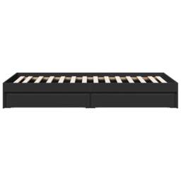 Berkfield Home Bed Frame with Drawers without Mattress Black 90x190 cm Single - thumbnail 5