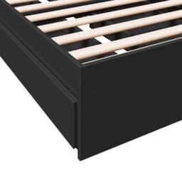Berkfield Home Bed Frame with Drawers without Mattress Black 90x190 cm Single - thumbnail 8