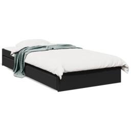 Berkfield Home Bed Frame with Drawers without Mattress Black 90x190 cm Single - thumbnail 1