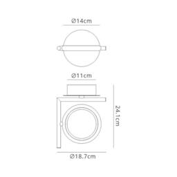 Netlighting Olimpia Wall Lamp 8W LED 3000K 600lm IP20 Chrome in Silver - thumbnail 2