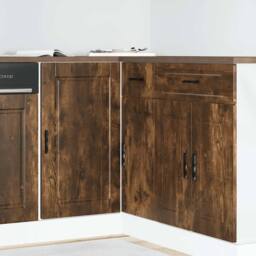 Berkfield Home Kitchen Base Cabinet Porto Smoked Oak Engineered Wood in Brown - thumbnail 2