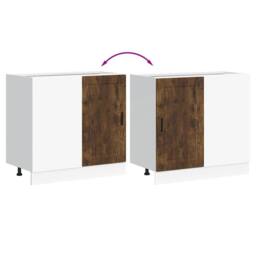 Berkfield Home Kitchen Base Cabinet Porto Smoked Oak Engineered Wood in Brown - thumbnail 8