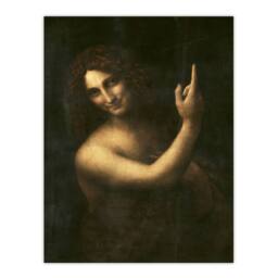 Artery8 Leonardo da Vinci Framed Wall Art Print Saint John the Baptist in Black - Size: A3 - thumbnail 3