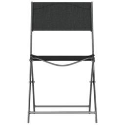 Berkfield Home Folding Outdoor Chairs 2 pcs Black Steel & Textilene - thumbnail 4