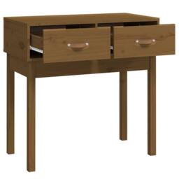 Berkfield Home Console Table Honey Brown 76.5x40x75 cm Solid Wood Pine - thumbnail 4
