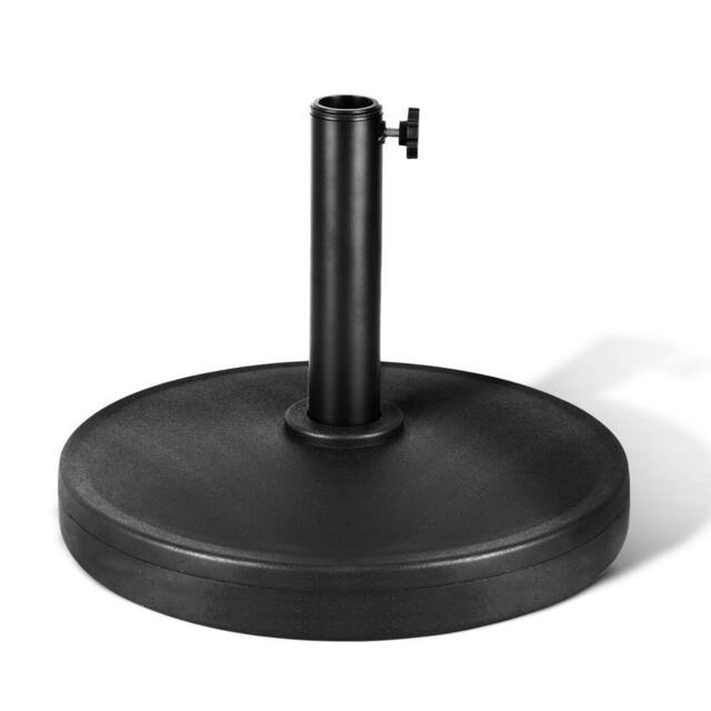 Keplin Parasol Base Stand 20kg, Umbrella Holder for Garden - Fits 45mm Pole in Black - image 1